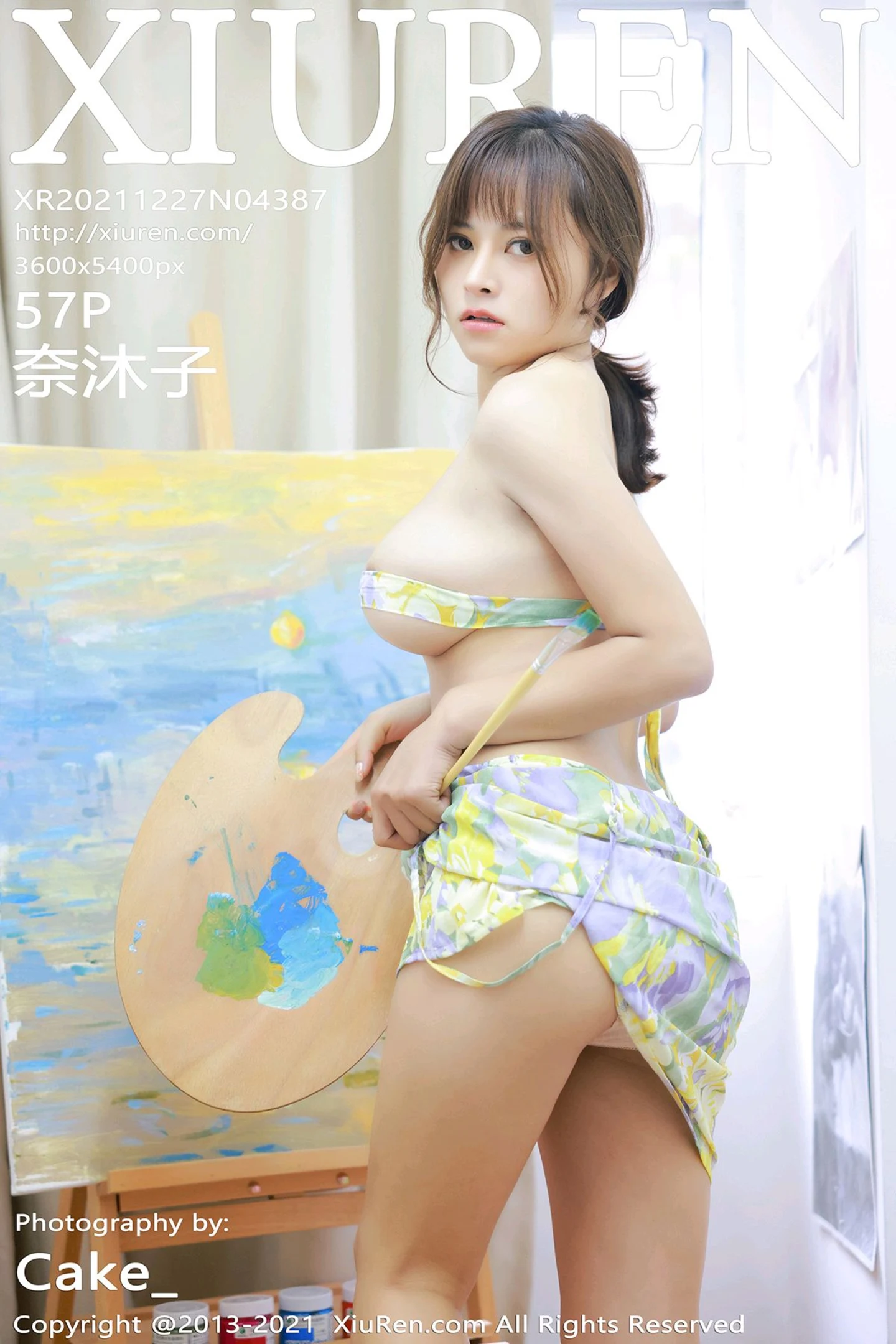 [XiuRen秀人网]No.4387_模特奈沐子云南大理旅拍画室创作主题露豪乳带子遮点诱惑写真57P-秀人网 - XiuRen.Space
